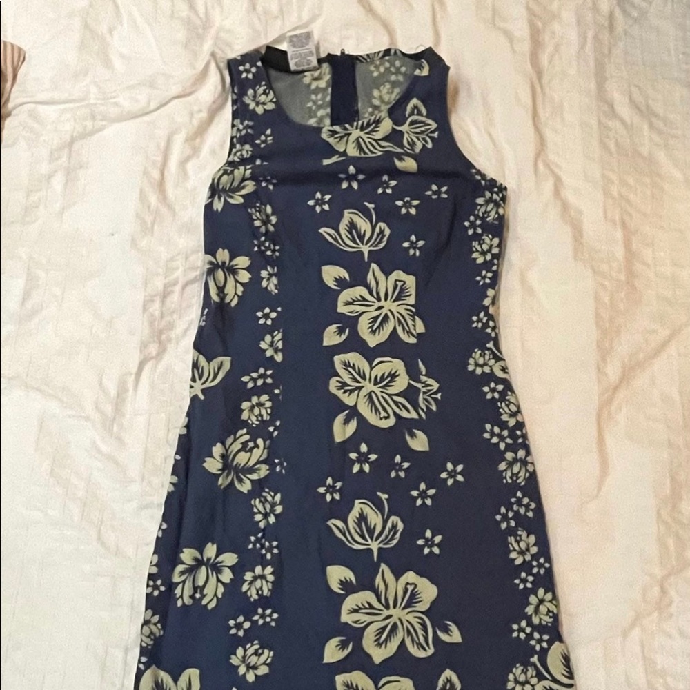 Y2K Hawaiian/tropical print mini dress